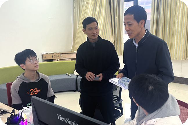 与郭术宝、张靖奇、朱林初团队交流